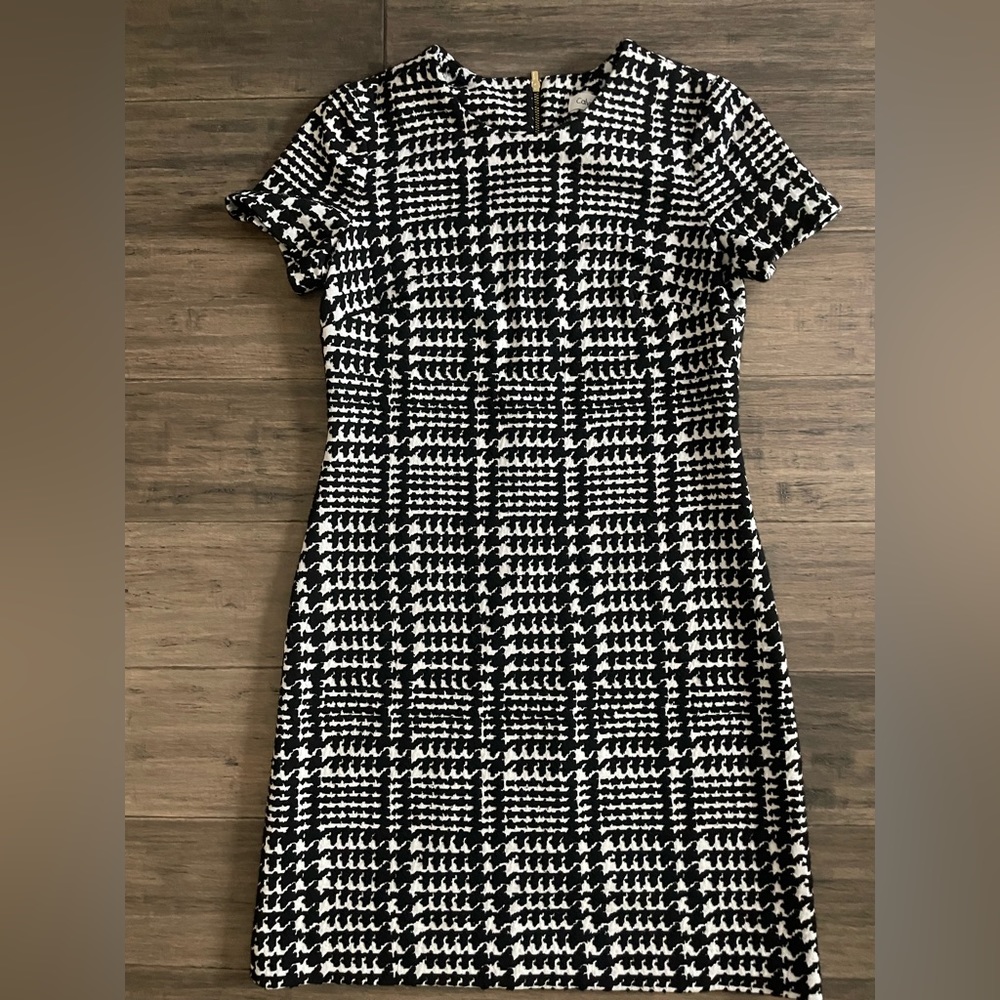 Calvin Klein Black and White Mini Dress Women’s Size 2 Houndstooth